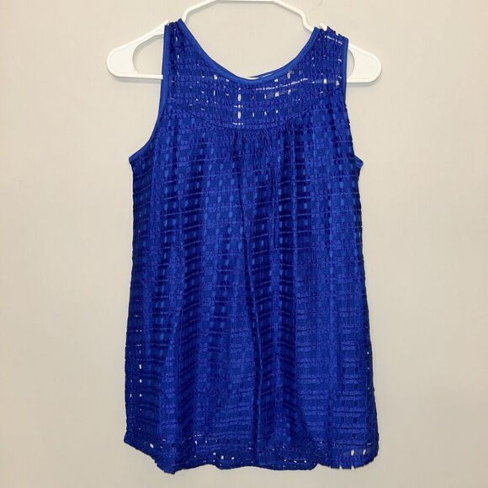 Shannon Ford New York Blouse Womens Small Sleeveless Lined Floral Lace Top NEW